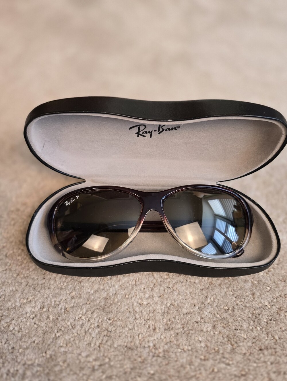 Ray-Ban RB4153 821/M2 Pipe Brown-Transp Gradient w/Polar Brown - Picture 11 of 12